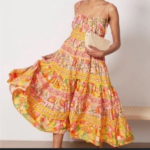 FARM RIO - Mixed Fruits Midi Dress